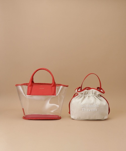 Samantha Thavasa（サマンサタバサ）の「巾着付きビニールトートバッグ（トートバッグ・レディース・ホワイト/レッド/エメラルド/ブラック・FREE）」の17枚目の写真