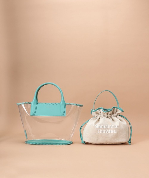 Samantha Thavasa（サマンサタバサ）の「巾着付きビニールトートバッグ（トートバッグ・レディース・ホワイト/レッド/エメラルド/ブラック・FREE）」の5枚目の写真