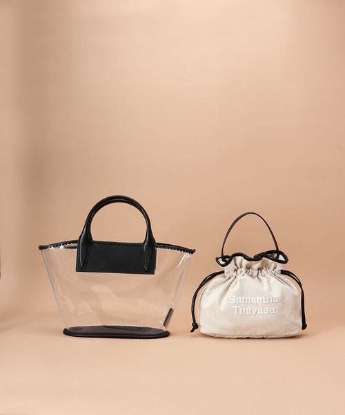 Samantha Thavasa（サマンサタバサ）の「巾着付きビニールトートバッグ（トートバッグ・レディース・ホワイト/レッド/エメラルド/ブラック・FREE）」の7枚目の写真