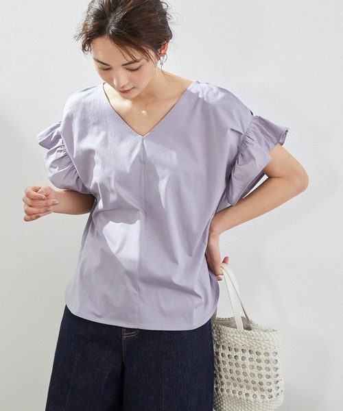 ROPE' PICNIC（ロペピクニック）の「【2WAY】フリルカットソー（Tシャツ/カットソー・レディース・ホワイト/チャコールグレー/ラベンダー/グリーン系その他/ピンク系その他2・38）」の14枚目の写真