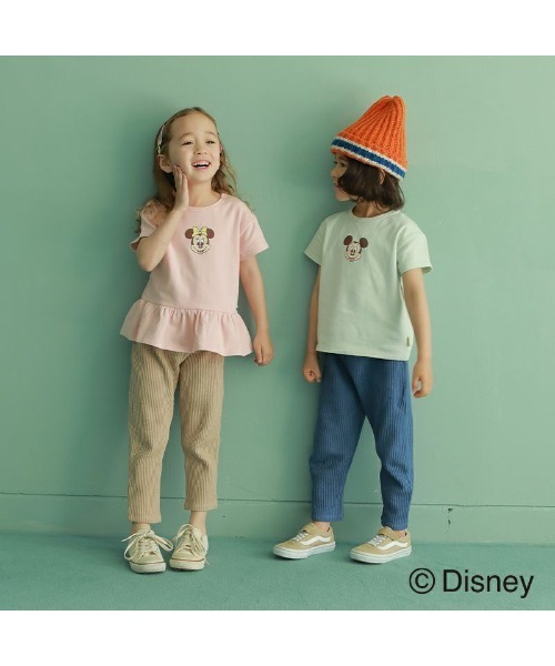 AJUGA.（アジュガ）の「KIDS Set up 巾着付　MINNIE Baby Pink×Beige【AJUGA.ディズニーコレクション】（Tシャツ/カットソー・キッズ・ピンク・90cm/110cm/100cm/120cm）」の3枚目の写真