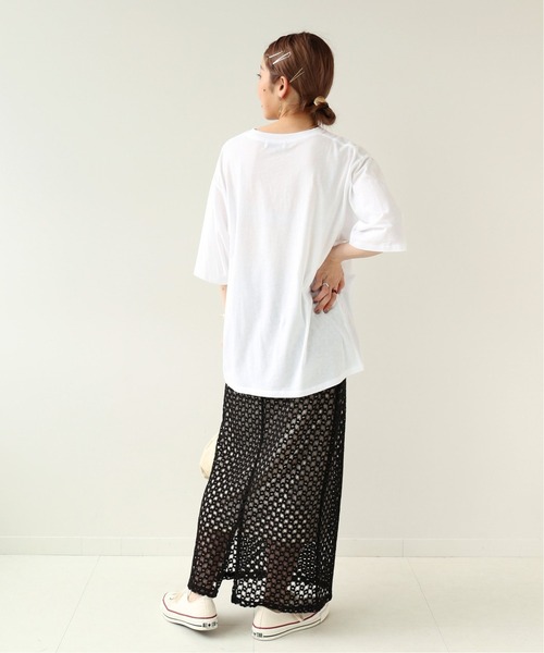 Simplicite（サンプリシテ）の「AWESOME ロゴTEE◆（Tシャツ/カットソー・レディース・ホワイト/ブラック・FREE）」の13枚目の写真