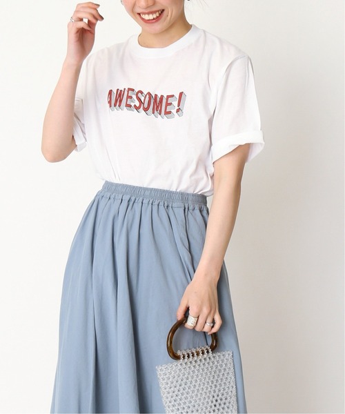 Simplicite（サンプリシテ）の「AWESOME ロゴTEE◆（Tシャツ/カットソー・レディース・ホワイト/ブラック・FREE）」の20枚目の写真