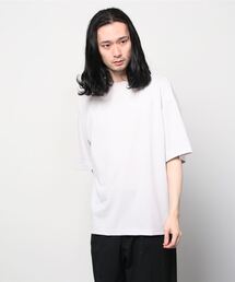 Beno | ストレッチ カットジョーゼット ワイドモックネック ルーズシルエット Tシャツ(Tシャツ/カットソー)