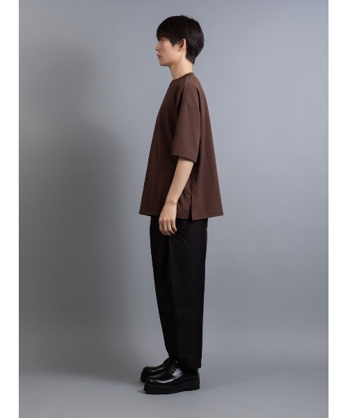 Beno(ビーノ)の「ストレッチ カットジョーゼット ワイドモックネック ルーズシルエット Tシャツ(Tシャツ/カットソー・メンズ・グレイッシュブルー/ブラック/ベージュ/グレー/ネイビー/ライトグレー/ブラウン/チャコールグレー・M/L/XL/S)」の22枚目の写真
