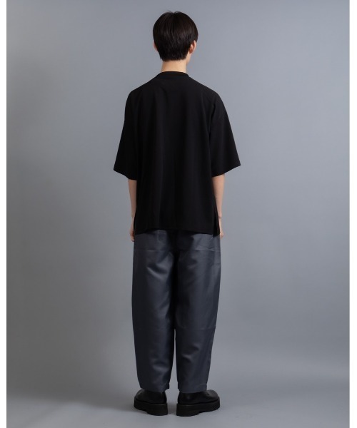 Beno(ビーノ)の「ストレッチ カットジョーゼット ワイドモックネック ルーズシルエット Tシャツ(Tシャツ/カットソー・メンズ・グレイッシュブルー/ブラック/ベージュ/グレー/ネイビー/ライトグレー/ブラウン/チャコールグレー・M/L/XL/S)」の11枚目の写真