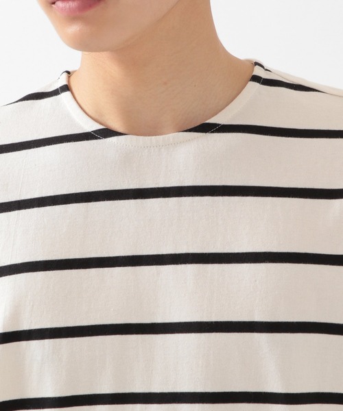 ALAND（エーランド）の「FILLUMINATE／B-Stripe Round TEE 2956938（Tシャツ/カットソー・メンズ・ブラック/アイボリー・LARGE/X-LARGE）」の17枚目の写真