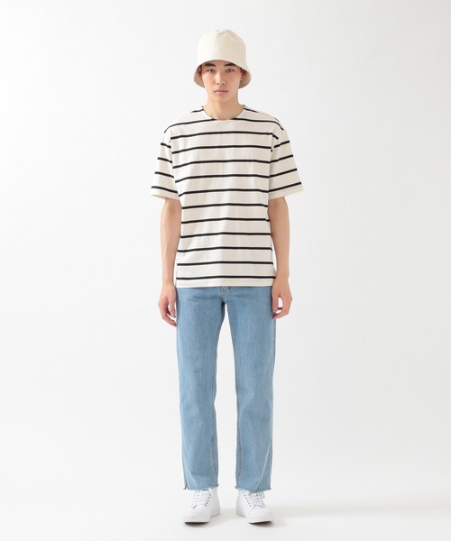ALAND（エーランド）の「FILLUMINATE／B-Stripe Round TEE 2956938（Tシャツ/カットソー・メンズ・ブラック/アイボリー・LARGE/X-LARGE）」の14枚目の写真