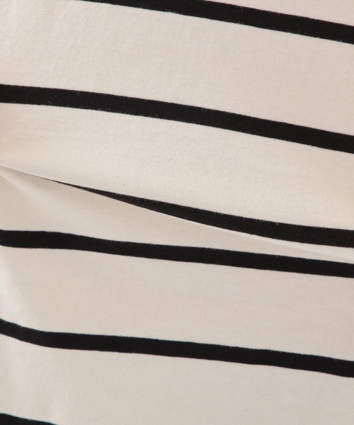 ALAND（エーランド）の「FILLUMINATE／B-Stripe Round TEE 2956938（Tシャツ/カットソー・メンズ・ブラック/アイボリー・LARGE/X-LARGE）」の15枚目の写真