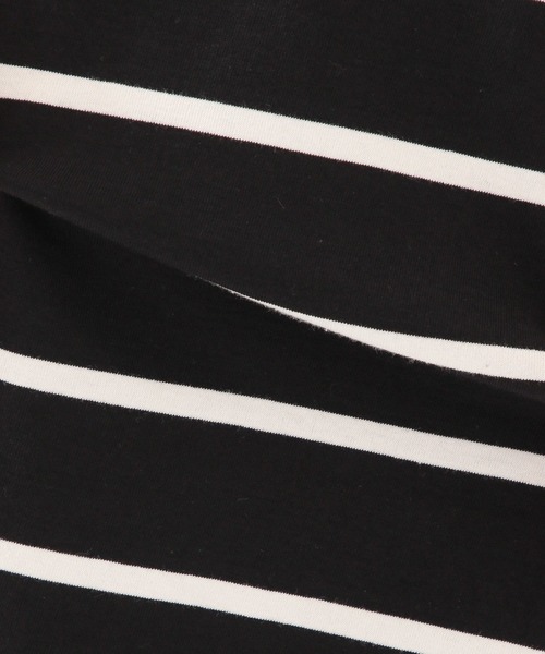 ALAND（エーランド）の「FILLUMINATE／B-Stripe Round TEE 2956938（Tシャツ/カットソー・メンズ・ブラック/アイボリー・LARGE/X-LARGE）」の8枚目の写真