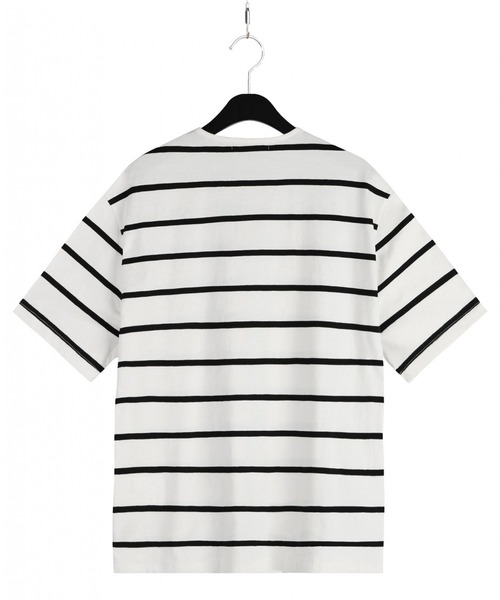 ALAND（エーランド）の「FILLUMINATE／B-Stripe Round TEE 2956938（Tシャツ/カットソー・メンズ・ブラック/アイボリー・LARGE/X-LARGE）」の11枚目の写真