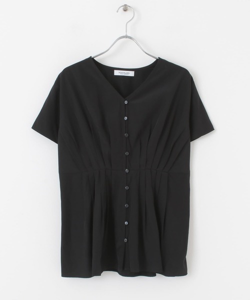 URBAN RESEARCH Sonny Label(アーバンリサーチサニーレーベル)の「Vネックタックブラウス(シャツ/ブラウス・レディース・ミント/ブラック/イエロー・FREE)」の5枚目の写真