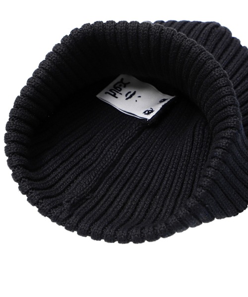 X-girl（エックスガール）の「COOL MAX KNIT CAP（ニットキャップ/ビーニー・レディース・ブラック/ブルー/ベージュ/ピンク・ONE SIZE）」の5枚目の写真