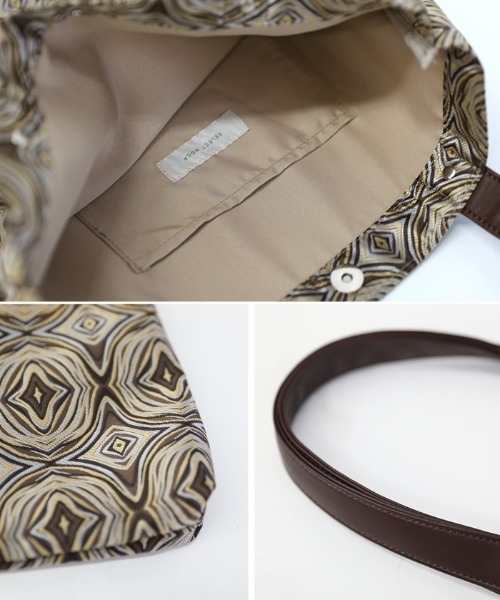 select MOCA（セレクトモカ）の「2021 AW ジャガードトートバッグ（トートバッグ・レディース・ダークブラウン/ベージュ・FREE）」の13枚目の写真