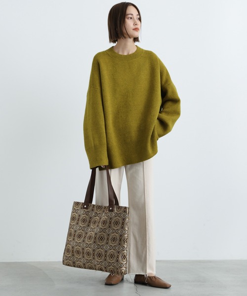 select MOCA（セレクトモカ）の「2021 AW ジャガードトートバッグ（トートバッグ・レディース・ダークブラウン/ベージュ・FREE）」の8枚目の写真