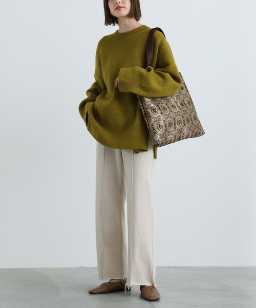 select MOCA（セレクトモカ）の「2021 AW ジャガードトートバッグ（トートバッグ・レディース・ダークブラウン/ベージュ・FREE）」の10枚目の写真