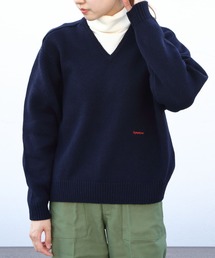 GYMPHLEX | GYMPHLEX/ジムフレックス　Vネックサドルショルダープルオーバー　V-NECK SADDLE SHOULDER PULLOVER #GY-D0001ARY(ニット/セーター)