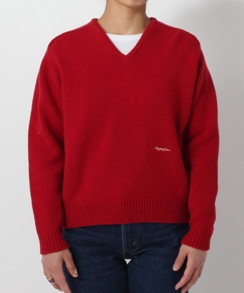GYMPHLEX(ジムフレックス)の「GYMPHLEX/ジムフレックス Vネックサドルショルダープルオーバー V-NECK SADDLE SHOULDER PULLOVER #GY-D0001ARY(ニット/セーター・レディース・ネイビー/グレー/レッド・14)」の15枚目の写真