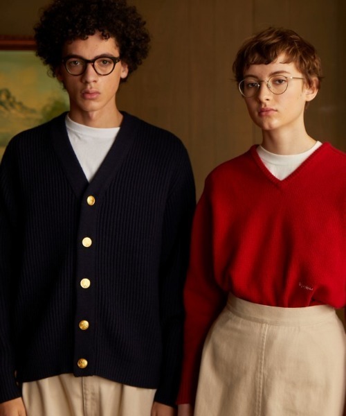 GYMPHLEX(ジムフレックス)の「GYMPHLEX/ジムフレックス Vネックサドルショルダープルオーバー V-NECK SADDLE SHOULDER PULLOVER #GY-D0001ARY(ニット/セーター・レディース・ネイビー/グレー/レッド・14)」の22枚目の写真