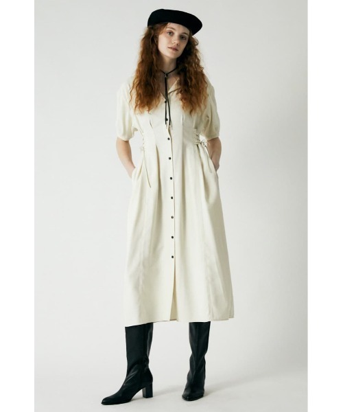 MOUSSYマウジー TUCK WAIST ジャケット ロングドレスワンピース② MOUSSY（マウジー）の「WAIST FIT TUCK ドレス（ワンピース
