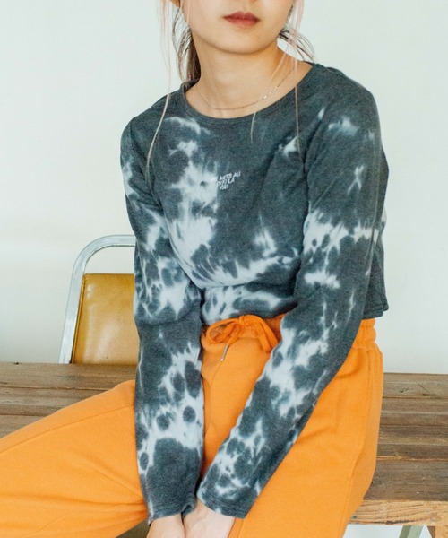 WEGO（ウィゴー）の「WEGO/ロゴ刺繍ロンT（Tシャツ/カットソー・レディース・ホワイト/ブラック/ブラック系その他5/その他1/グリーン系その他5・FREE）」の5枚目の写真