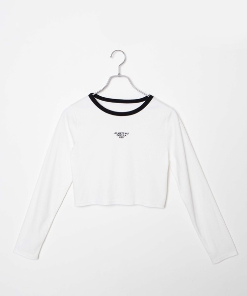 WEGO（ウィゴー）の「WEGO/ロゴ刺繍ロンT（Tシャツ/カットソー・レディース・ホワイト/ブラック/ブラック系その他5/その他1/グリーン系その他5・FREE）」の11枚目の写真