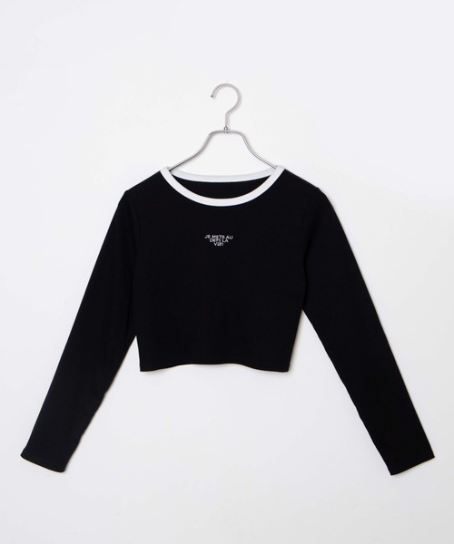 WEGO（ウィゴー）の「WEGO/ロゴ刺繍ロンT（Tシャツ/カットソー・レディース・ホワイト/ブラック/ブラック系その他5/その他1/グリーン系その他5・FREE）」の13枚目の写真