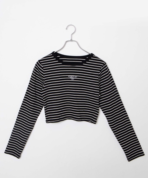 WEGO（ウィゴー）の「WEGO/ロゴ刺繍ロンT（Tシャツ/カットソー・レディース・ホワイト/ブラック/ブラック系その他5/その他1/グリーン系その他5・FREE）」の12枚目の写真