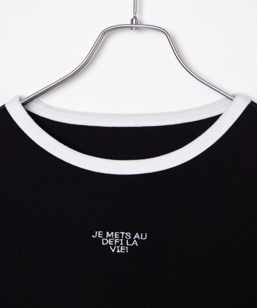 WEGO（ウィゴー）の「WEGO/ロゴ刺繍ロンT（Tシャツ/カットソー・レディース・ホワイト/ブラック/ブラック系その他5/その他1/グリーン系その他5・FREE）」の15枚目の写真