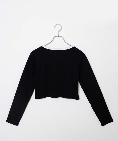 WEGO（ウィゴー）の「WEGO/ロゴ刺繍ロンT（Tシャツ/カットソー・レディース・ホワイト/ブラック/ブラック系その他5/その他1/グリーン系その他5・FREE）」の14枚目の写真