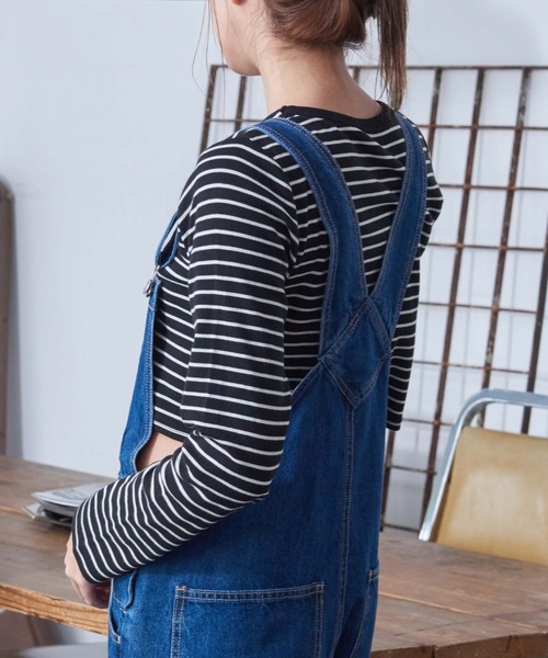 WEGO（ウィゴー）の「WEGO/ロゴ刺繍ロンT（Tシャツ/カットソー・レディース・ホワイト/ブラック/ブラック系その他5/その他1/グリーン系その他5・FREE）」の9枚目の写真