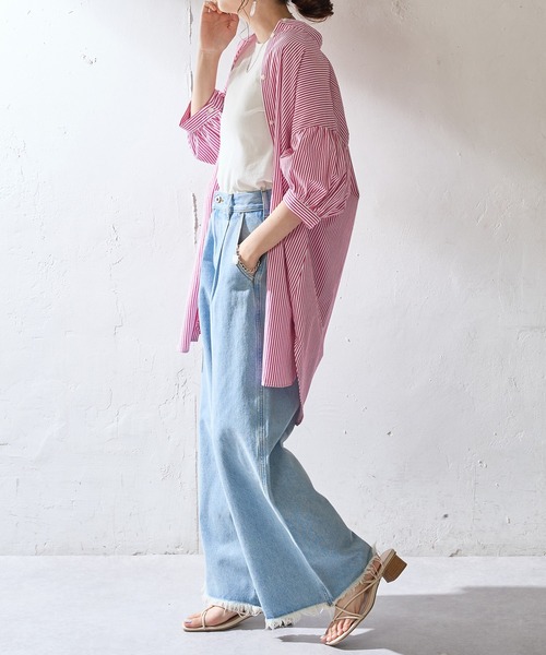 DISCOAT（ディスコート）の「圧倒的シルエットワイドパンツ（デニムパンツ・レディース・ブルー/サックスブルー・MEDIUM/LARGE）」の13枚目の写真