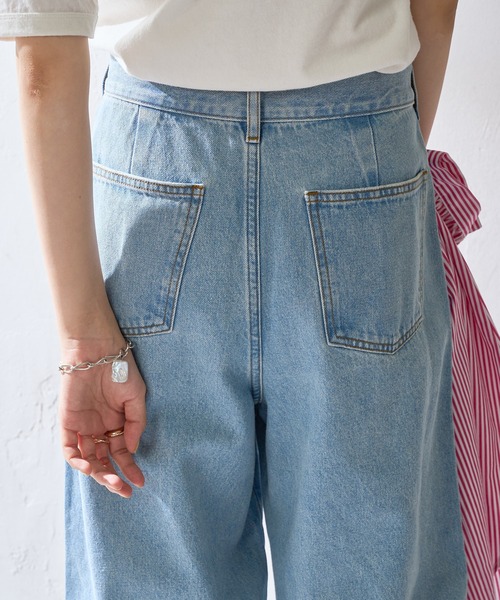 DISCOAT（ディスコート）の「圧倒的シルエットワイドパンツ（デニムパンツ・レディース・ブルー/サックスブルー・MEDIUM/LARGE）」の14枚目の写真