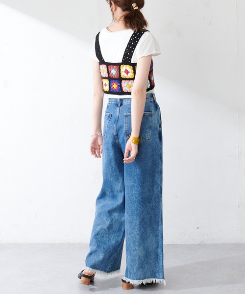 DISCOAT（ディスコート）の「圧倒的シルエットワイドパンツ（デニムパンツ・レディース・ブルー/サックスブルー・MEDIUM/LARGE）」の8枚目の写真