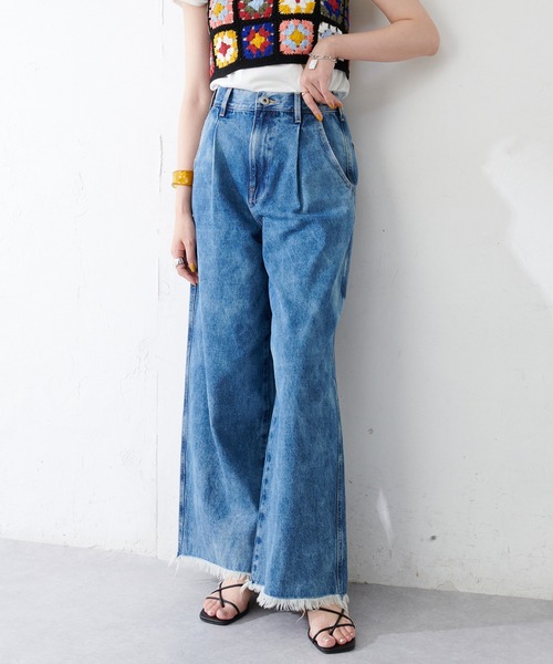 DISCOAT（ディスコート）の「圧倒的シルエットワイドパンツ（デニムパンツ・レディース・ブルー/サックスブルー・MEDIUM/LARGE）」の15枚目の写真