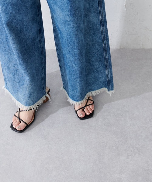 DISCOAT（ディスコート）の「圧倒的シルエットワイドパンツ（デニムパンツ・レディース・ブルー/サックスブルー・MEDIUM/LARGE）」の5枚目の写真