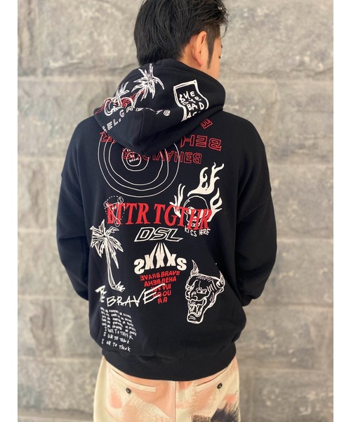 DIESEL(ディーゼル)の「メンズ パーカー カンガルーポケット BCI サステナブル(パーカー・メンズ・ホワイト/ブラック・XX-LARGE/X-SMALL/MEDIUM/X-LARGE/LARGE/SMALL)」の20枚目の写真