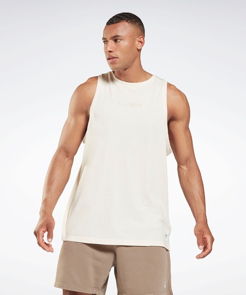 Reebok(リーボック)の「レズミルズ ノンダイ タンクトップ (タンクトップ・メンズ・オフホワイト・MEDIUM/X-SMALL/X-LARGE/XXX-LARGE/SMALL/LARGE/XX-LARGE)」の1枚目の写真