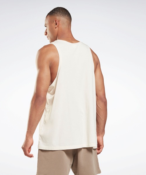 Reebok(リーボック)の「レズミルズ ノンダイ タンクトップ (タンクトップ・メンズ・オフホワイト・MEDIUM/X-SMALL/X-LARGE/XXX-LARGE/SMALL/LARGE/XX-LARGE)」の4枚目の写真