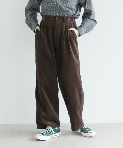 PAR ICI(パーリッシィ)の「16Wコーデュロイ ワークパンツ(その他パンツ・レディース・ホワイト/ブラウン/ピンク/ブルー・FREE)」の3枚目の写真