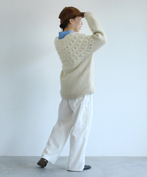 PAR ICI(パーリッシィ)の「16Wコーデュロイ ワークパンツ(その他パンツ・レディース・ホワイト/ブラウン/ピンク/ブルー・FREE)」の9枚目の写真