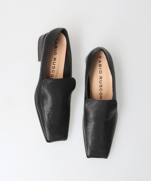 FABIO RUSCONI（ファビオルスコーニ）の「【FABIO RUSCONI】スクエアトウモカスリッポンシューズ(F11607)（ローファー・レディース・ブラック/ピンク/ブラック系その他2/ブラック系その他/ライトベージュ・37/35/36/39/38）」の2枚目の写真
