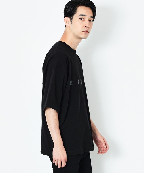 EDWIN（エドウィン）の「EDWIN BLACK ビッグフィット ロゴTシャツ 半袖 BIGFIT 1/2SLEEVE ブラック/グレー（Tシャツ/カットソー・メンズ・ライトブラック/ブラック・LARGE/X-LARGE/MEDIUM）」の10枚目の写真