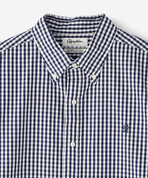 GYMPHLEX(ジムフレックス)の「Gymphlex | 長袖ボタンダウンシャツ MEN(シャツ/ブラウス・メンズ・ブラック系その他/ブルー系その他5・LARGE/SMALL/X-LARGE/MEDIUM)」の4枚目の写真