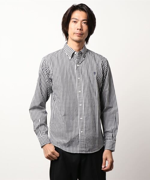 GYMPHLEX(ジムフレックス)の「Gymphlex | 長袖ボタンダウンシャツ MEN(シャツ/ブラウス・メンズ・ブラック系その他/ブルー系その他5・LARGE/SMALL/X-LARGE/MEDIUM)」の5枚目の写真