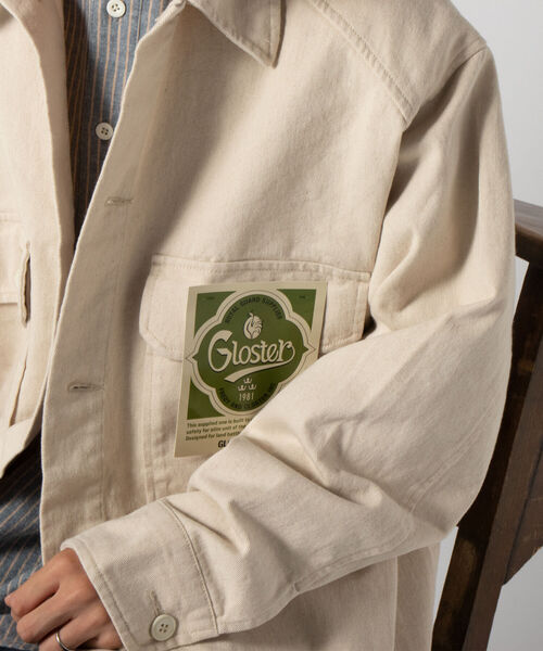GLOSTER(グロスター)の「【GLOSTER/グロスター】ヘビーツイルシャツジャケット ミリタリービッグシャツ(シャツ/ブラウス・メンズ・ブラック/オリーブ/キナリ・MEDIUM/LARGE)」の14枚目の写真