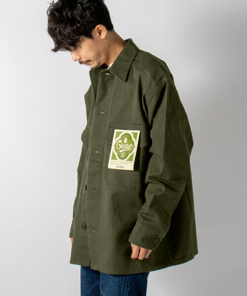 GLOSTER(グロスター)の「【GLOSTER/グロスター】ヘビーツイルシャツジャケット ミリタリービッグシャツ(シャツ/ブラウス・メンズ・ブラック/オリーブ/キナリ・MEDIUM/LARGE)」の15枚目の写真