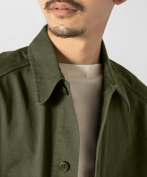 GLOSTER(グロスター)の「【GLOSTER/グロスター】ヘビーツイルシャツジャケット ミリタリービッグシャツ(シャツ/ブラウス・メンズ・ブラック/オリーブ/キナリ・MEDIUM/LARGE)」の19枚目の写真