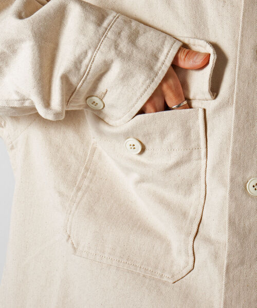 GLOSTER(グロスター)の「【GLOSTER/グロスター】ヘビーツイルシャツジャケット ミリタリービッグシャツ(シャツ/ブラウス・メンズ・ブラック/オリーブ/キナリ・MEDIUM/LARGE)」の10枚目の写真