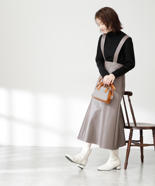 N.（N. Natural Beauty Basic）（エヌエヌナチュラルビューティーベーシック）の「◆クルミステッチストレッチショートブーツ（ブーツ・レディース・ブラック/ブラウン/オフホワイト・MEDIUM/LARGE）」の6枚目の写真